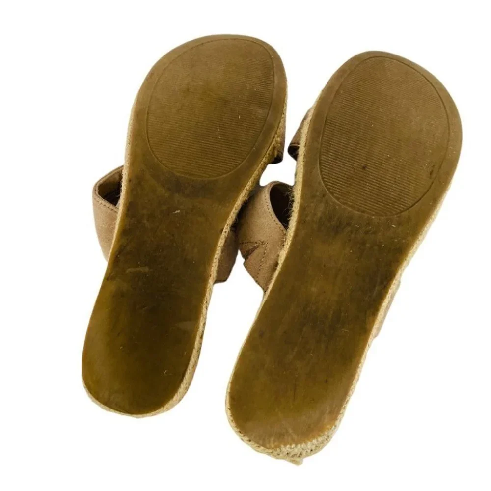 90s Y2K Fashion Steve Madden Platform Espadrille Sandals Taupe Tan